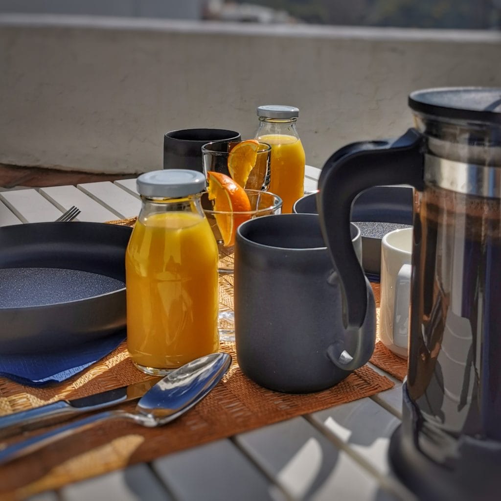 Nearly time for breakfast on the sunny terrace of La Vista Competa